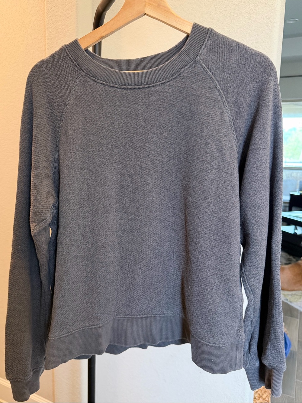 Jenni Kayne Saturday Heather Slate Gray Crewneck Sweater XS msrp $145